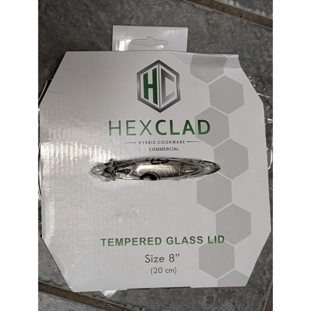 HexClad 8" Tempered Glass Lid Replacement - 20 cm Hybrid Cookware Commercial new